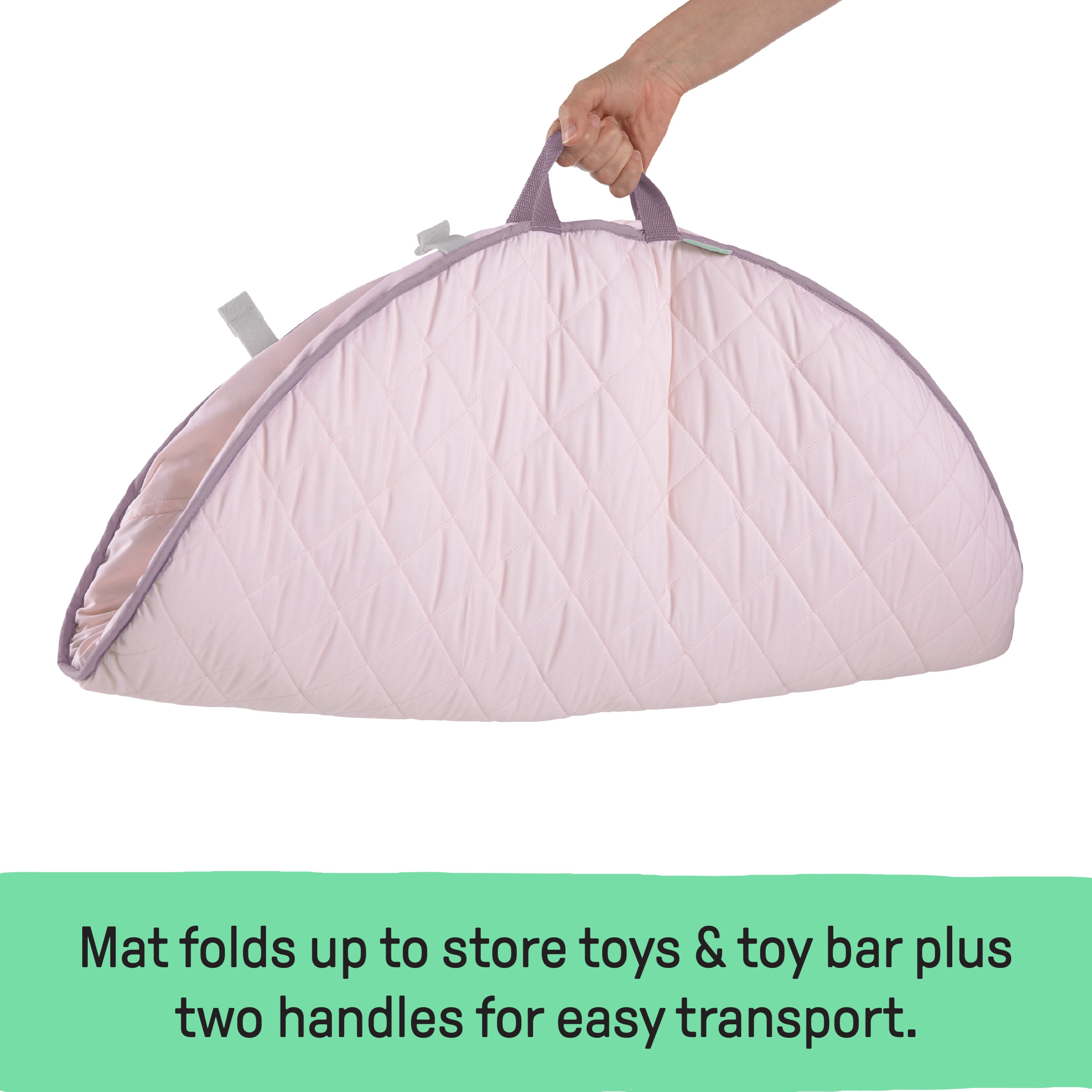 Ingenuity Cozy Spot Duvet Activity Gym with Self-Storage, Machine Washable Mat, Calla