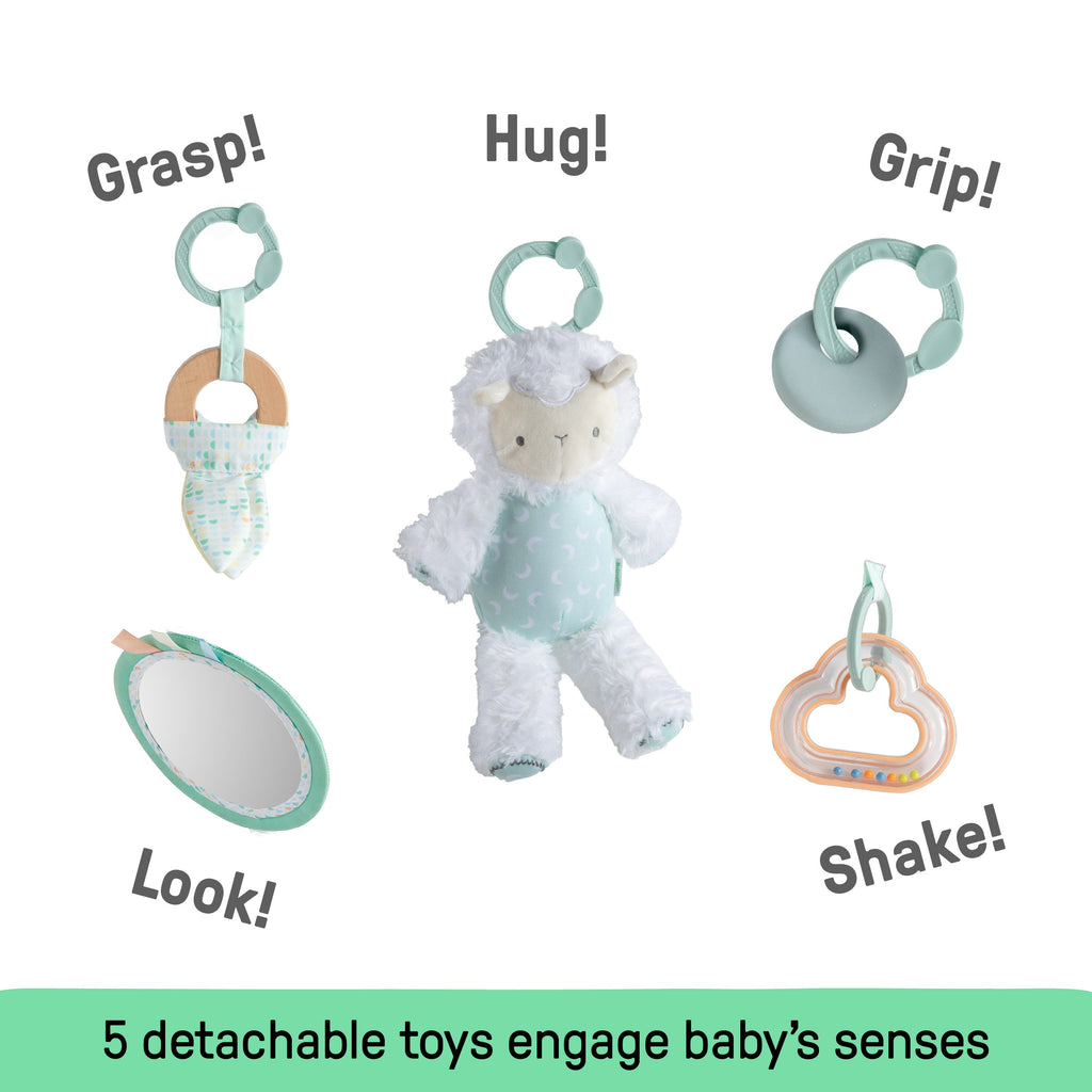 Ingenuity Sheppys Spot Ultra Plush Baby Activity Gym & Tummy Time Mat, Corrie