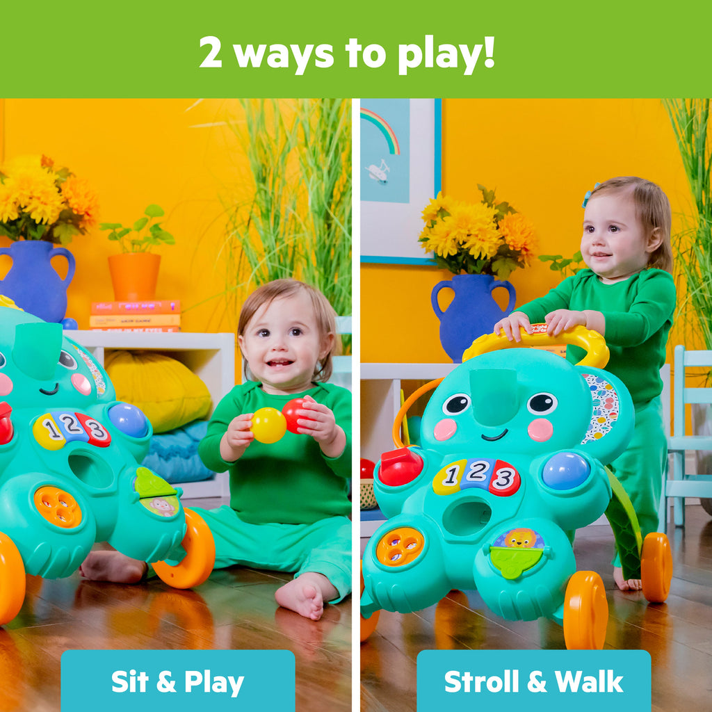 Bright Starts Stroll 'n Roll 2-in-1 Ball Play Walker - Elephant