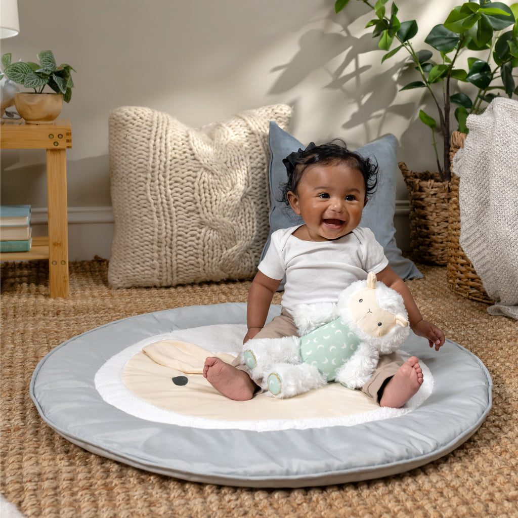 Ingenuity Sheppys Spot Ultra Plush Baby Activity Gym & Tummy Time Mat, Corrie
