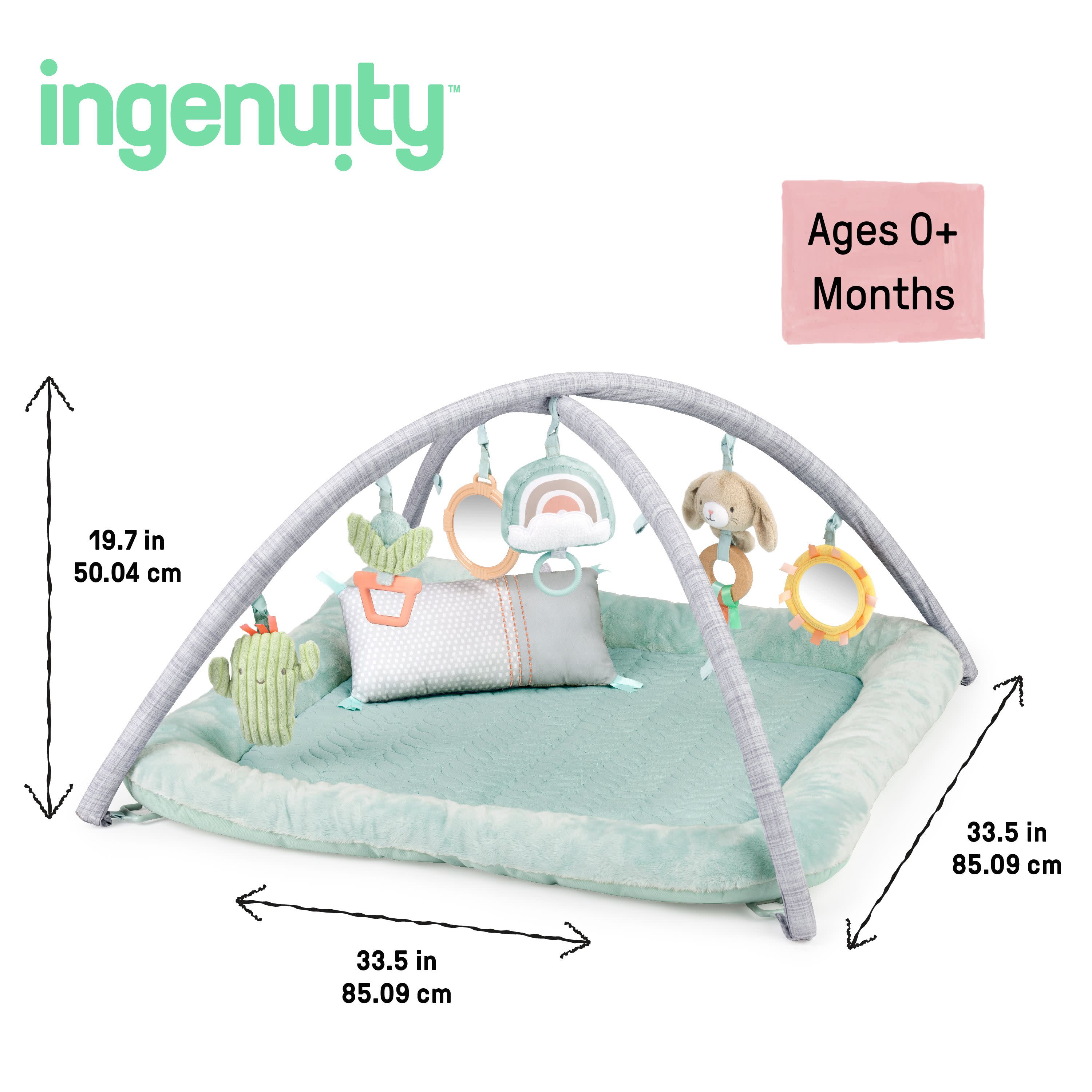 Ingenuity Calm Springs Plush Activity Baby Gym