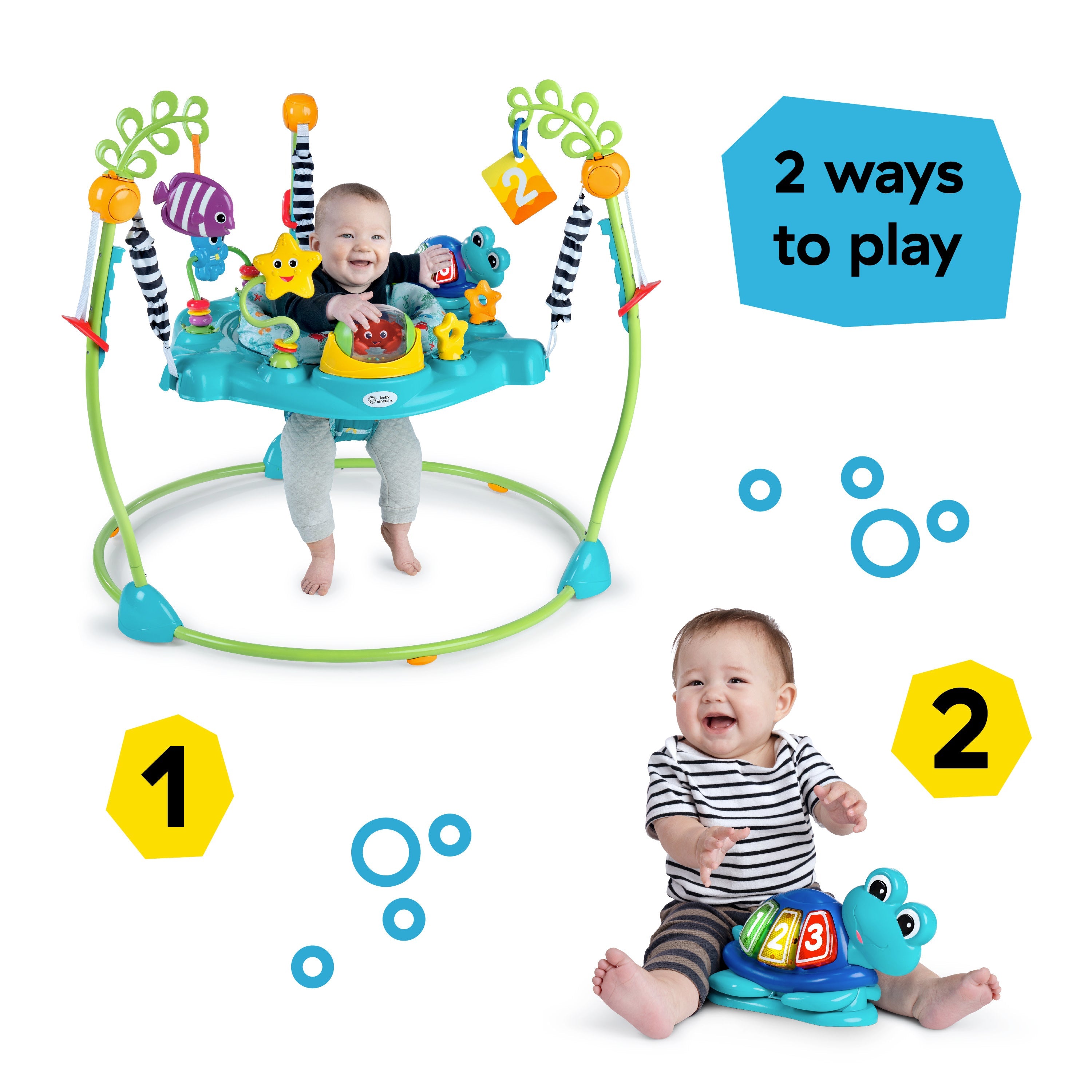 Baby Einstein Ocean Explorers Curiosity Cove 2-in-1 Activity Jumper, Ages 6+ Months