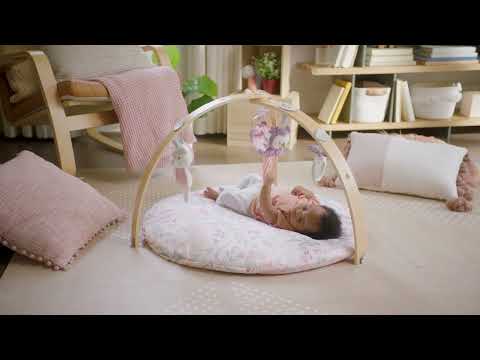 Ingenuity Cozy Spot Duvet Activity Gym with Self-Storage, Machine Washable Mat, Calla