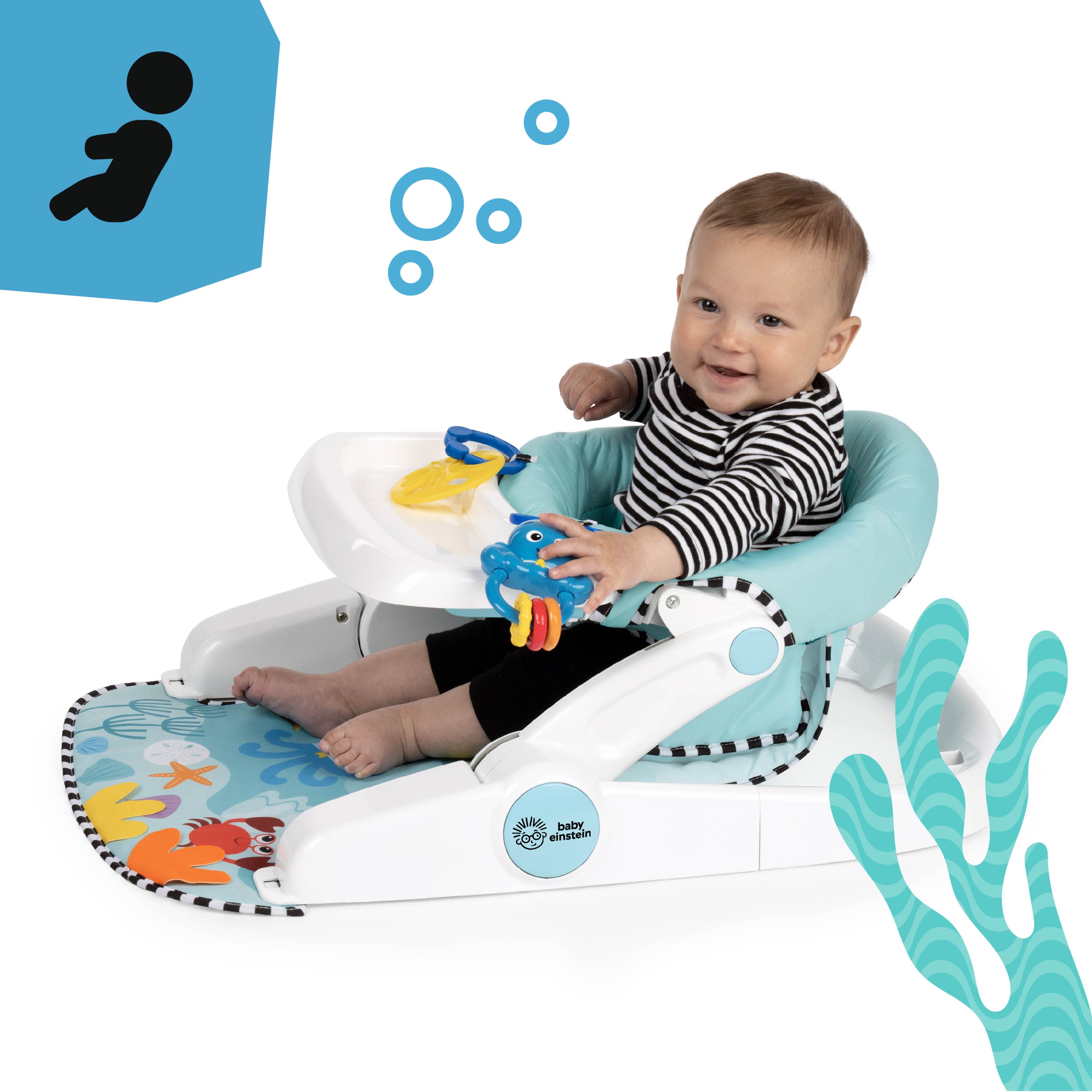 Baby Einstein Sea of Support 2-in-1 Sit-Up Floor Seat, Ages 4 Months and Up