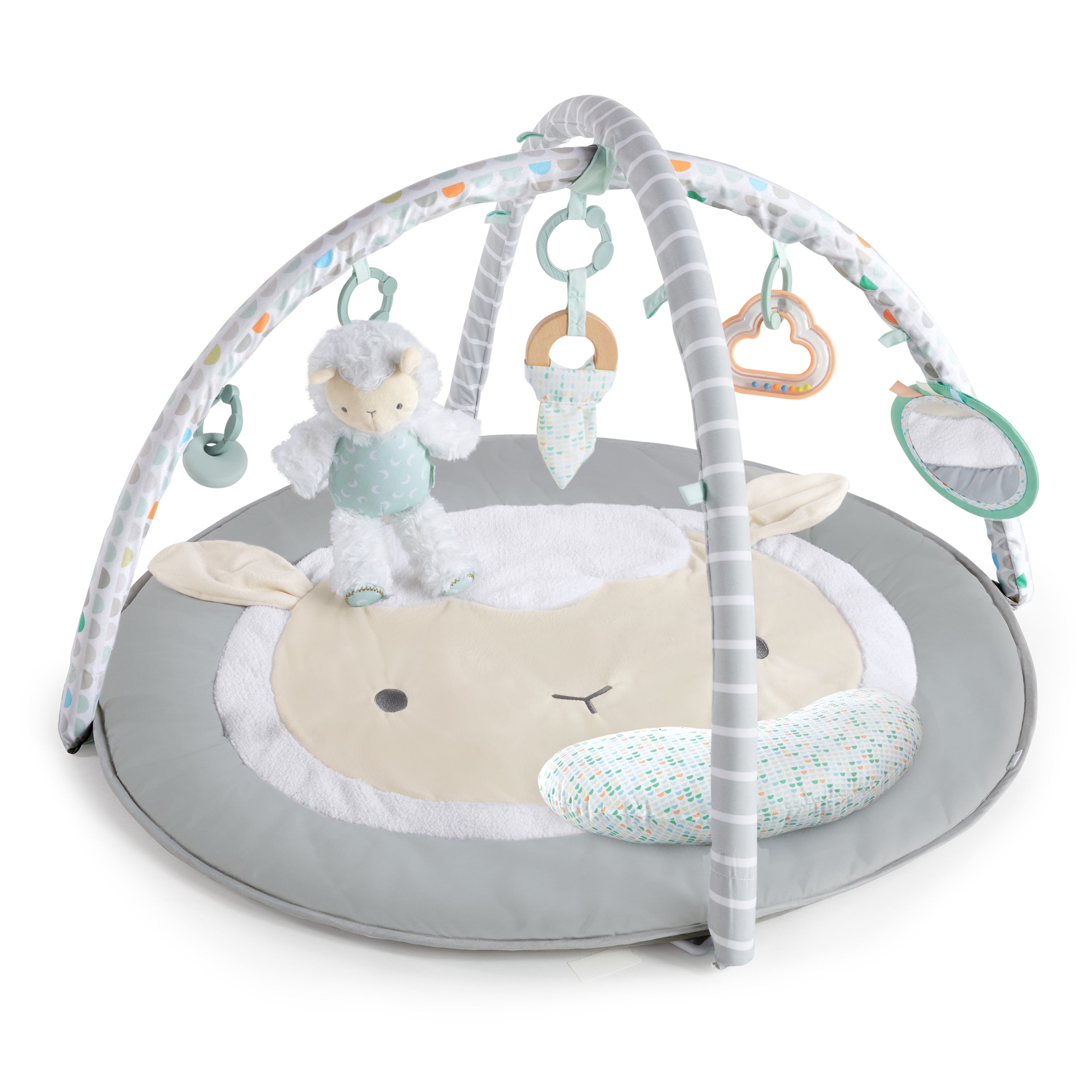 Ingenuity Sheppys Spot Ultra Plush Baby Activity Gym & Tummy Time Mat, Corrie