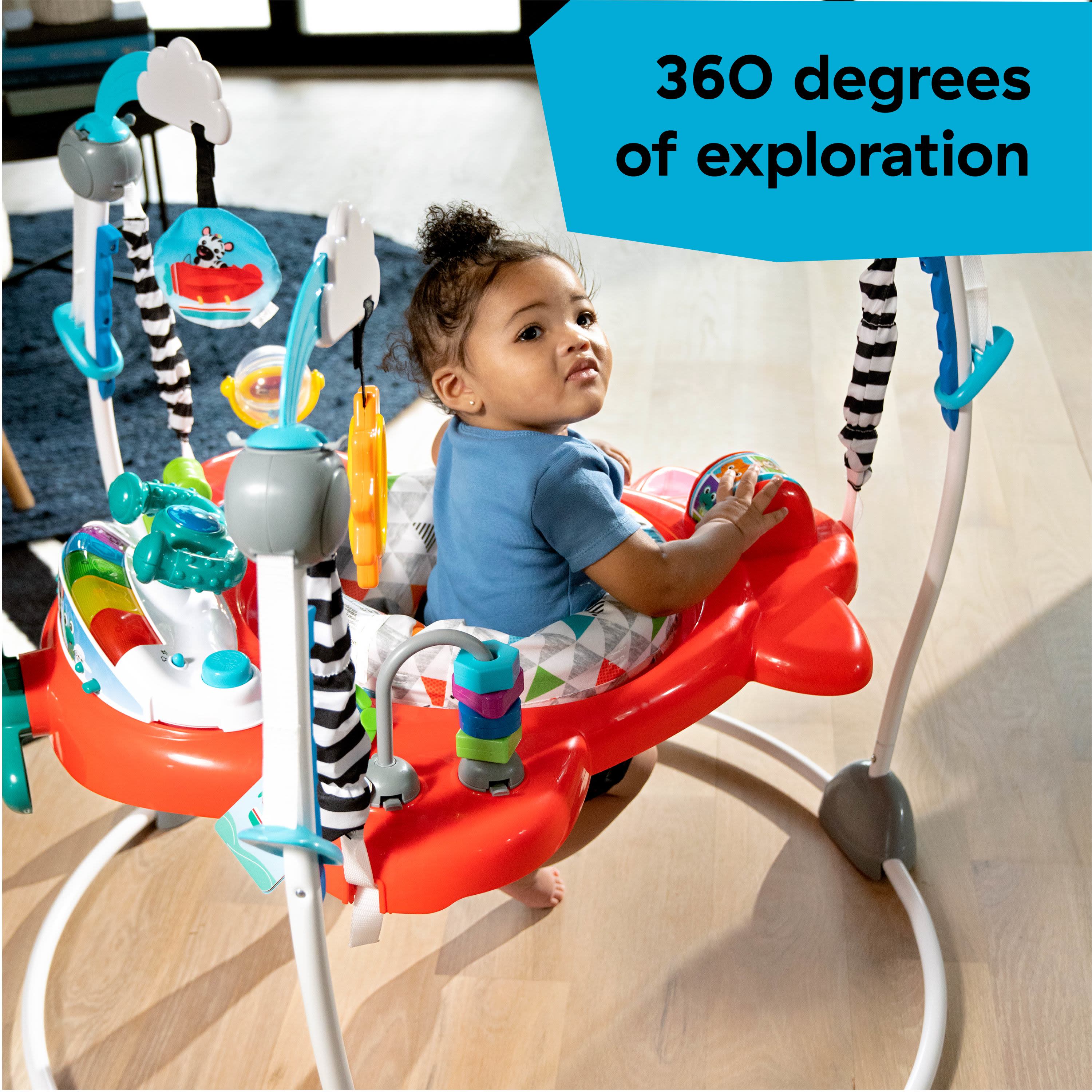 Baby Einstein Ocean Explorers Airplane Adventure 2-in-1 Activity Jumper, Ages 6+ months
